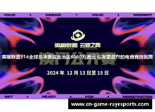 英雄联盟S14全球总决赛奖金池达6000万美元 引发更激烈的电竞竞技氛围