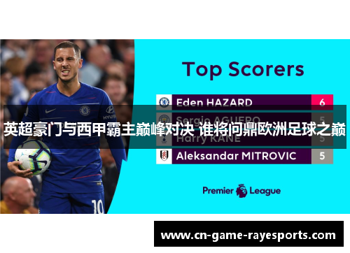 英超豪门与西甲霸主巅峰对决 谁将问鼎欧洲足球之巅